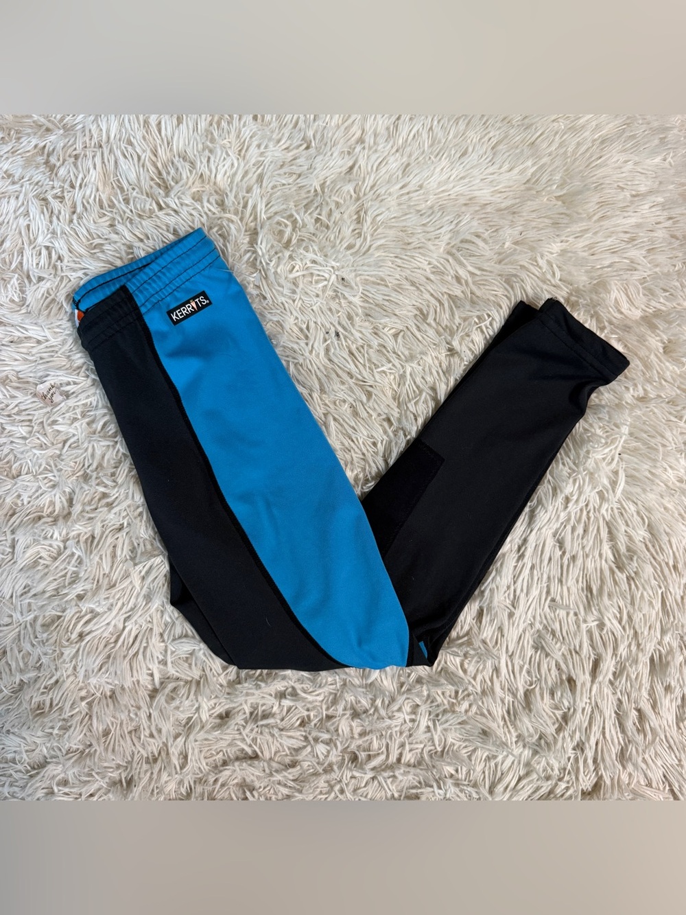 Child’s Medium Blue/Black Kerrits Knee Patch Horseback Riding Tights Breeches